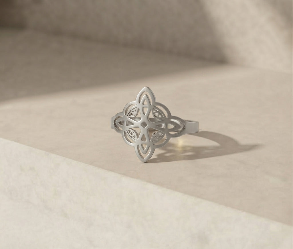 Anillo nudo celta plateado acero inoxidable - Soul Marks