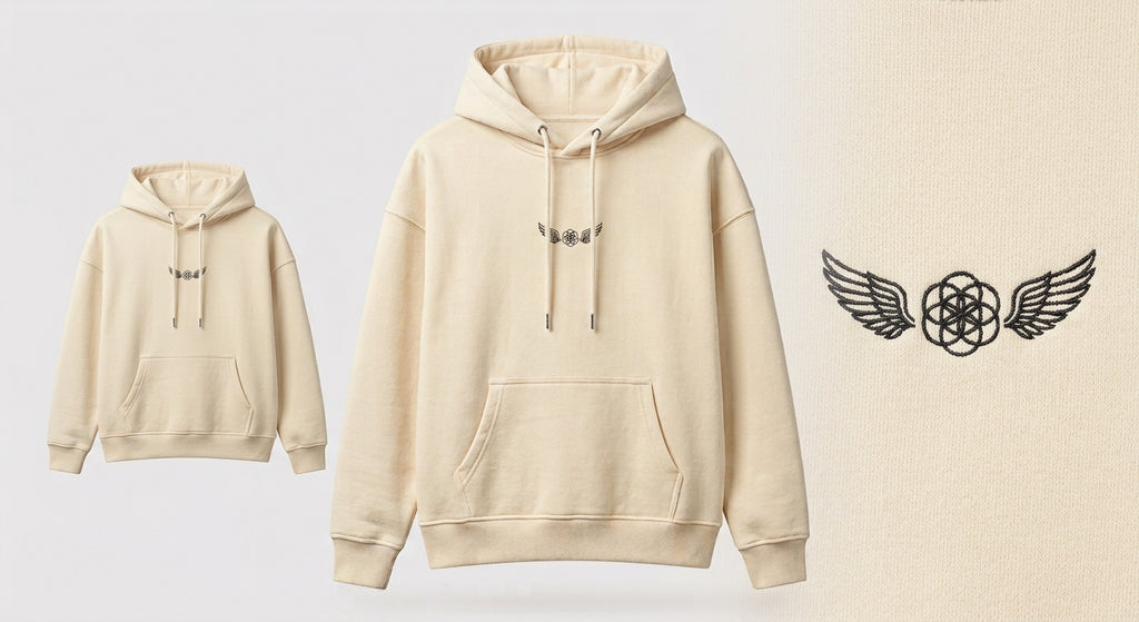 Soul Marks – Sudadera Oversize Beige Bordada