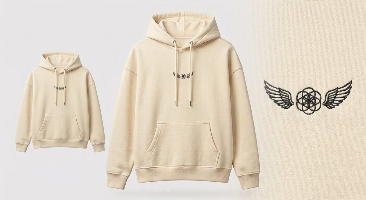 Soul Marks – Sudadera Oversize Beige Bordada